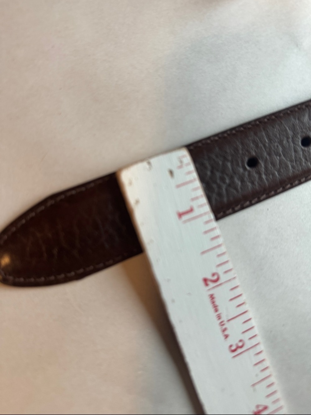 Trask Brown Leather Belt Mens 42 hidden money zipper silver tone buckle Western - Picture 11 of 12